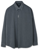 SSY(エスエスワイ) VERTICAL TIP BASIC SHIRT RELAXED FIT GREY