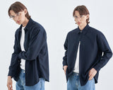 SSY(エスエスワイ) VERTICAL TIP BASIC SHIRT RELAXED FIT NAVY