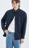 SSY(エスエスワイ) VERTICAL TIP BASIC SHIRT RELAXED FIT NAVY