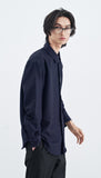 SSY(エスエスワイ) VERTICAL TIP BASIC SHIRT RELAXED FIT NAVY