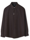 SSY(エスエスワイ)   VERTICAL TIP BASIC SHIRT RELAXED FIT BROWN
