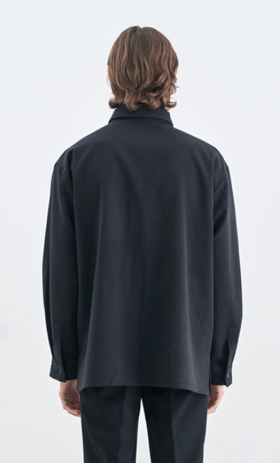 SSY(エスエスワイ) ZIPPER UP NECK BLOCK SHIRT JACKET