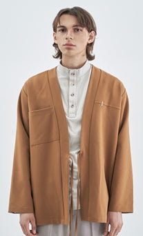 SSY(エスエスワイ)  MINIMAL BAR HANTEN SHIRT CARDIGAN BEIGE