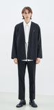 SSY(エスエスワイ) MINIMAL BAR HANTEN SHIRT CARDIGAN BLACK