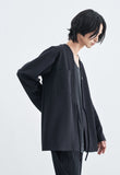 SSY(エスエスワイ) MINIMAL BAR HANTEN SHIRT CARDIGAN BLACK