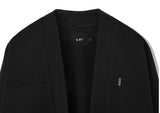 SSY(エスエスワイ) MINIMAL BAR HANTEN SHIRT CARDIGAN BLACK