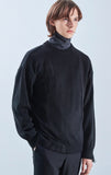 KND(ケイエンド) LOOSE FIT SOFT TOUCH DAMAGED KNIT BLACK-K