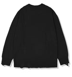 KND(ケイエンド) LOOSE FIT SOFT TOUCH DAMAGED KNIT BLACK-K