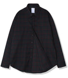 KND(ケイエンド) BLACK SOFT LUSTER CHECK SHIRT-K