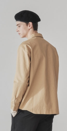 KND(ケイエンド) ZIPPER WORK SHIRTS JACKET LOOSE FIT BG