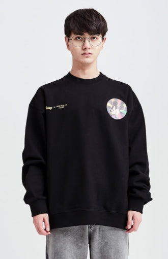 アクメドラビ(acme' de la vie)  [DISNEY X ADLV] MASCOT MICKEY_SWEATSHIRT BLACK