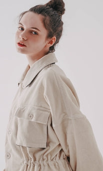 ダブルユーブイプロジェクト(WV PROJECT)  Cookie Dough Corduroy Fishtail Jacket Cream CJOT7424