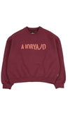 アジョバイアジョ（AJOBYAJO) Oversized Logo Sweatshirt [Burgundy]