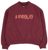 アジョバイアジョ（AJOBYAJO) Oversized Logo Sweatshirt [Burgundy]