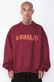 アジョバイアジョ（AJOBYAJO) Oversized Logo Sweatshirt [Burgundy]