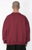 アジョバイアジョ（AJOBYAJO) Oversized Logo Sweatshirt [Burgundy]