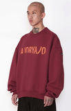 アジョバイアジョ（AJOBYAJO) Oversized Logo Sweatshirt [Burgundy]