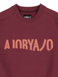 アジョバイアジョ（AJOBYAJO) Oversized Logo Sweatshirt [Burgundy]