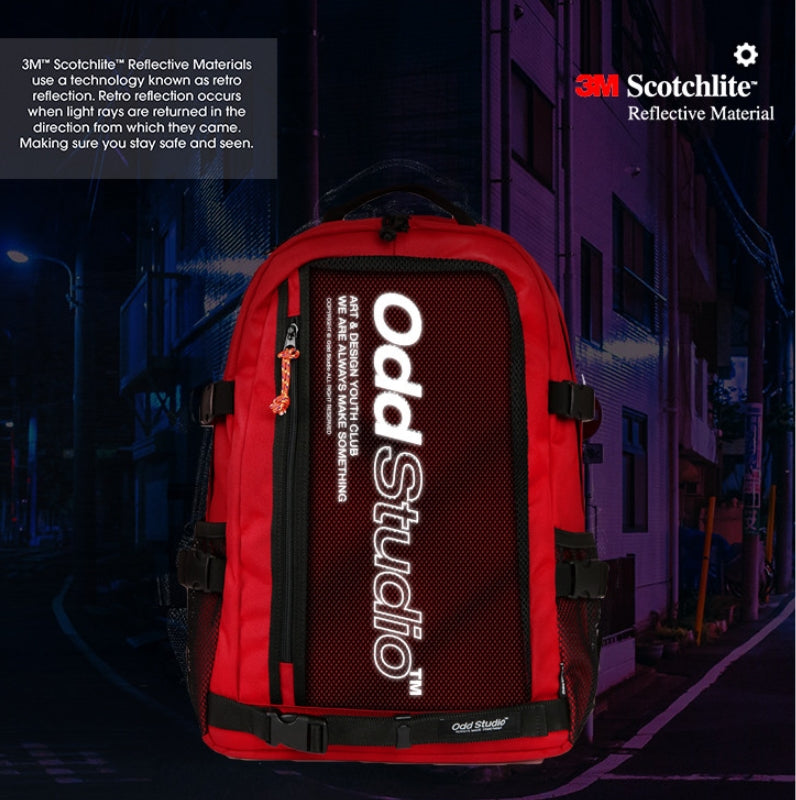 Odd Studio (オッドスタジオ)　Odd Studio Odd Scotch mesh backpack - RED