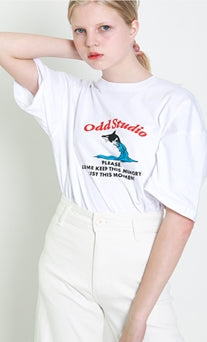 Odd Studio (オッドスタジオ)　Odd Studio Grampus T-shirt - WHITE