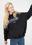 Odd Studio (オッドスタジオ)　ODD STUDIO ODSO LOGO LOOSE FIT HOOD SHIRT - BLACK