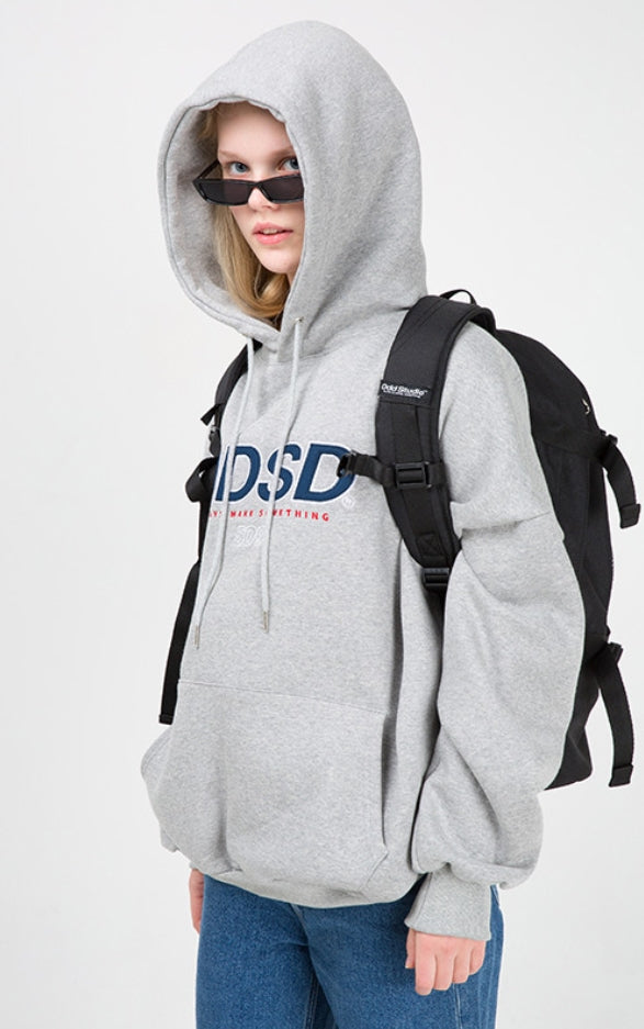 Odd Studio (オッドスタジオ)　ODD STUDIO ODSO LOGO LOOSE FIT HOOD SHIRT - GRAY