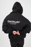 Odd Studio (オッドスタジオ)　ODD STUDIO STANDARD LOGO ZIP-UP LOOSE FIT HOOD SHIRT - 3Color