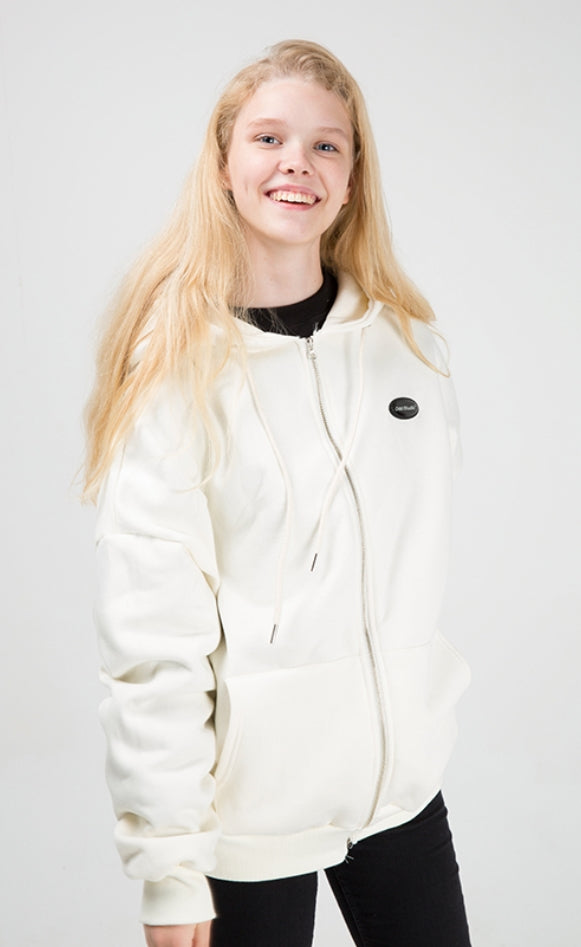 Odd Studio (オッドスタジオ)　ODD STUDIO STANDARD LOGO ZIP-UP LOOSE FIT HOOD SHIRT - 3Color