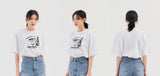 Odd Studio (オッドスタジオ)　ODD STUDIO FACE T-SHIRT - WHITE