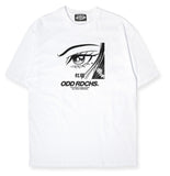 Odd Studio (オッドスタジオ)　ODD STUDIO FACE T-SHIRT - WHITE