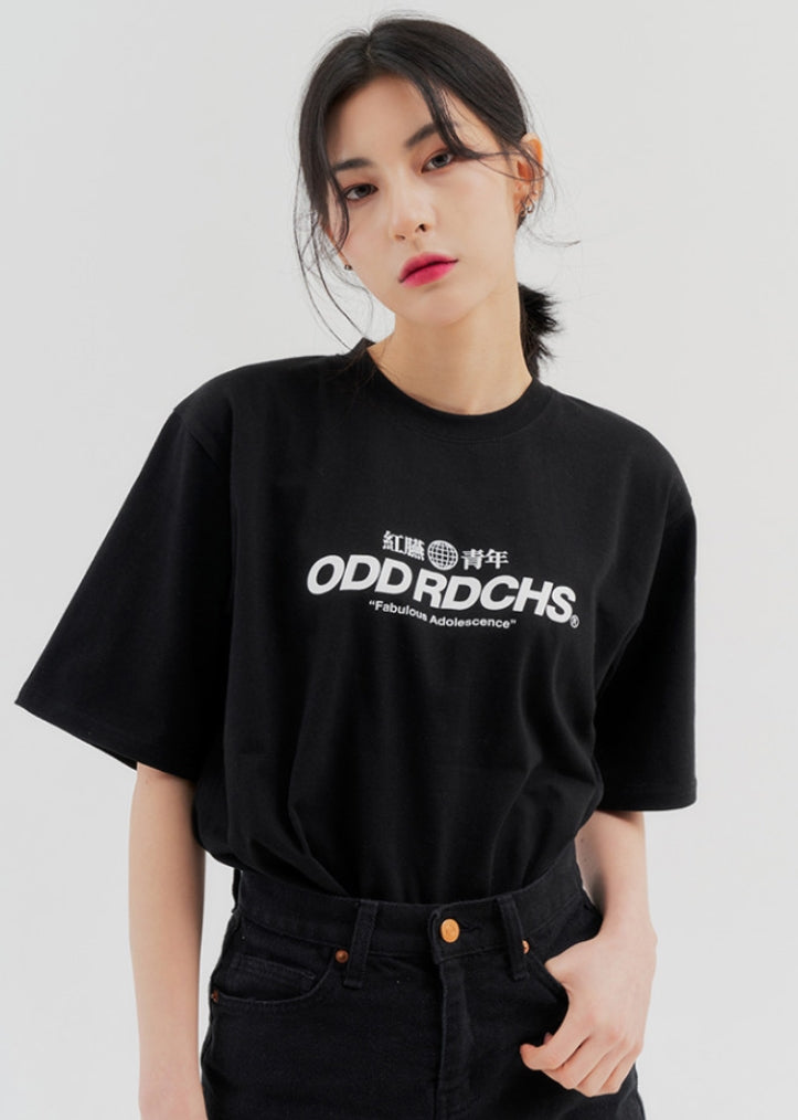Odd Studio (オッドスタジオ)　ODD RDCHS LOGO T-SHIRT - BLACK
