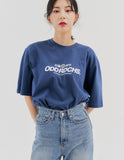 Odd Studio (オッドスタジオ)　ODD RDCHS LOGO T-SHIRT - DUST BLUE