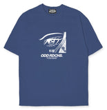 Odd Studio (オッドスタジオ)　ODD STUDIO FACE T-SHIRT - DUST BLUE