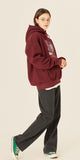 Odd Studio (オッドスタジオ)　CRYING LOOSE-FIT HOOD - BURGUNDY