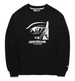 Odd Studio (オッドスタジオ)　FACE LOOSE-FIT SEWAT SHIRTS - BLACK