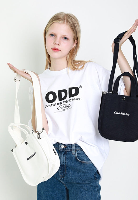 Odd Studio (オッドスタジオ)　EMBROIDERY LOGO MINI CROSS TOTE BAG - 14COLOR