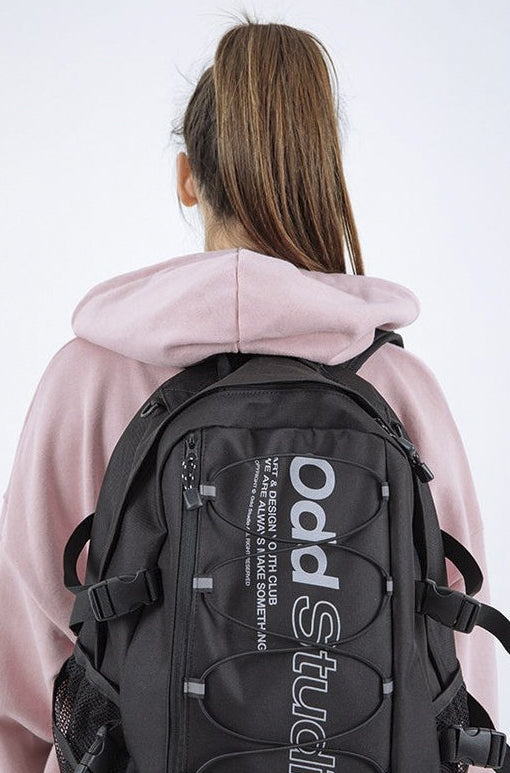 Odd Studio (オッドスタジオ)　ODD STUDIO FLUSH SCOTCH RAIL BACKPACK - BLACK