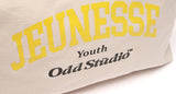 Odd Studio (オッドスタジオ)　JEUNESSE × ODD STUDIO COLLABORATION LOGO ECO CROSS BAG - WHITE / YELLOW