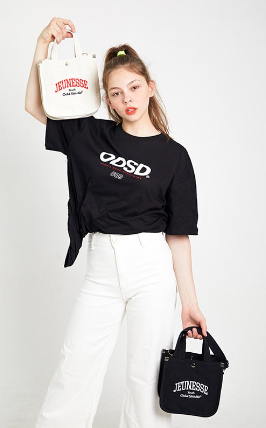 Odd Studio (오드 스튜디오) JEUNESSE × ODD STUDIO 콜라보레이션 미니 토트백 - WHITE / BLACK