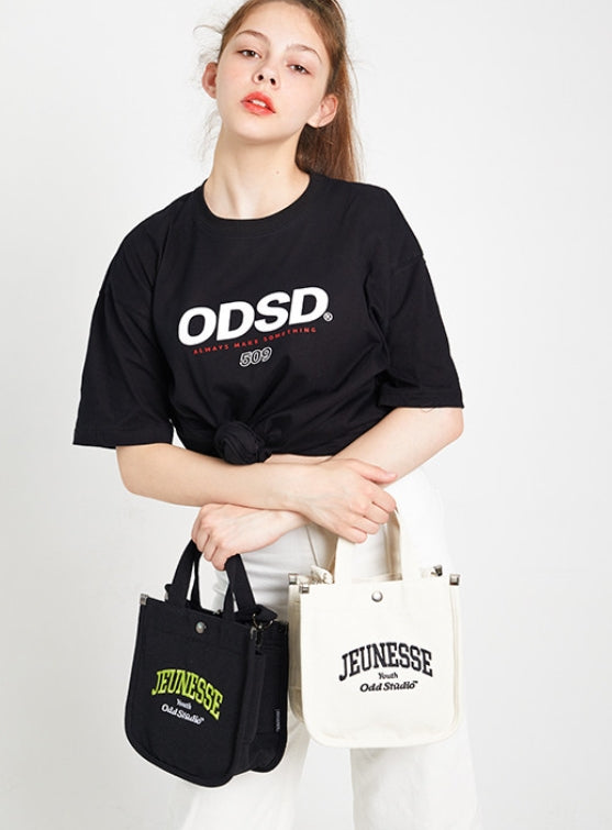 Odd Studio (オッドスタジオ)　JEUNESSE × ODD STUDIO COLLABORATION MINI TOTE BAG - WHITE / BLACK