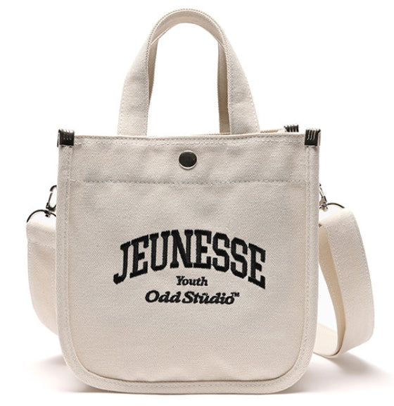 Odd Studio (오드 스튜디오) JEUNESSE × ODD STUDIO 콜라보레이션 미니 토트백 - WHITE / BLACK