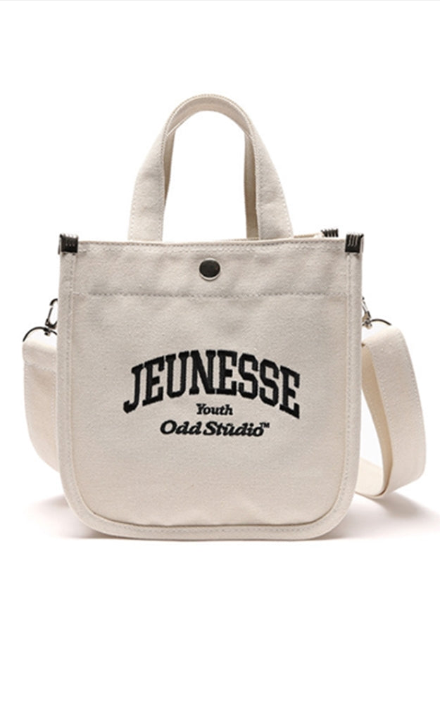 Odd Studio (オッドスタジオ)　JEUNESSE × ODD STUDIO COLLABORATION MINI TOTE BAG - WHITE / BLACK