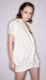 レイブレス(LABELESS)    UPSIDE DOWN PANTS DETAIL DRESS (IVORY/BLACK)