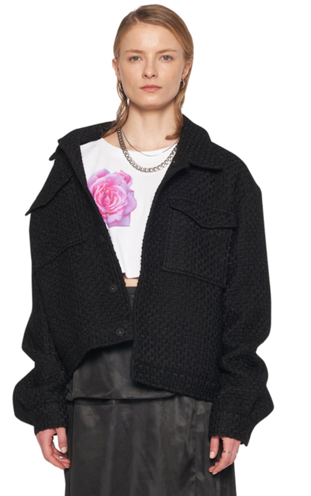 レイブレス(LABELESS)    BLACK TWEED JACKET