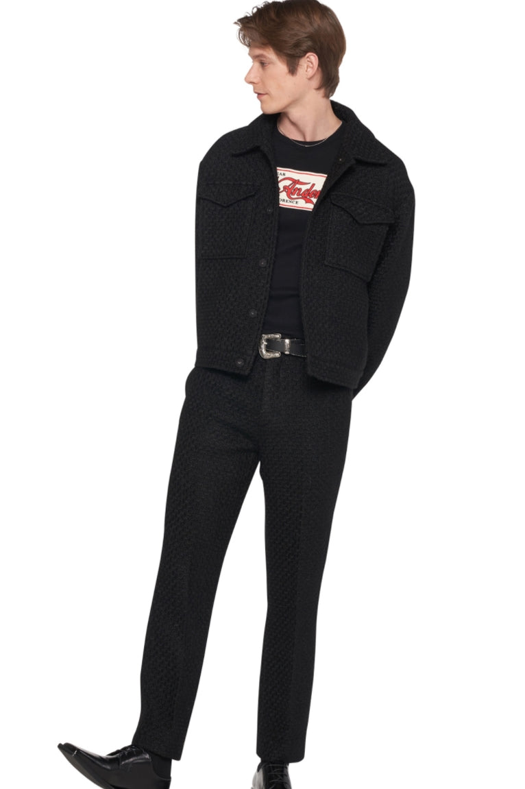 レイブレス(LABELESS)    BLACK TWEED JACKET