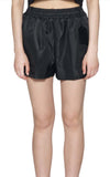 レイブレス(LABELESS)  BLACK SIGNATURE LEATHER LABEL NYLON SHORTS