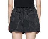 レイブレス(LABELESS)  BLACK SIGNATURE LEATHER LABEL NYLON SHORTS