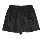 レイブレス(LABELESS)  BLACK SIGNATURE LEATHER LABEL NYLON SHORTS