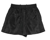 レイブレス(LABELESS)  BLACK SIGNATURE LEATHER LABEL NYLON SHORTS