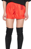 レイブレス(LABELESS)  RED SIGNATURE LEATHER LABEL NYLON SHORTS